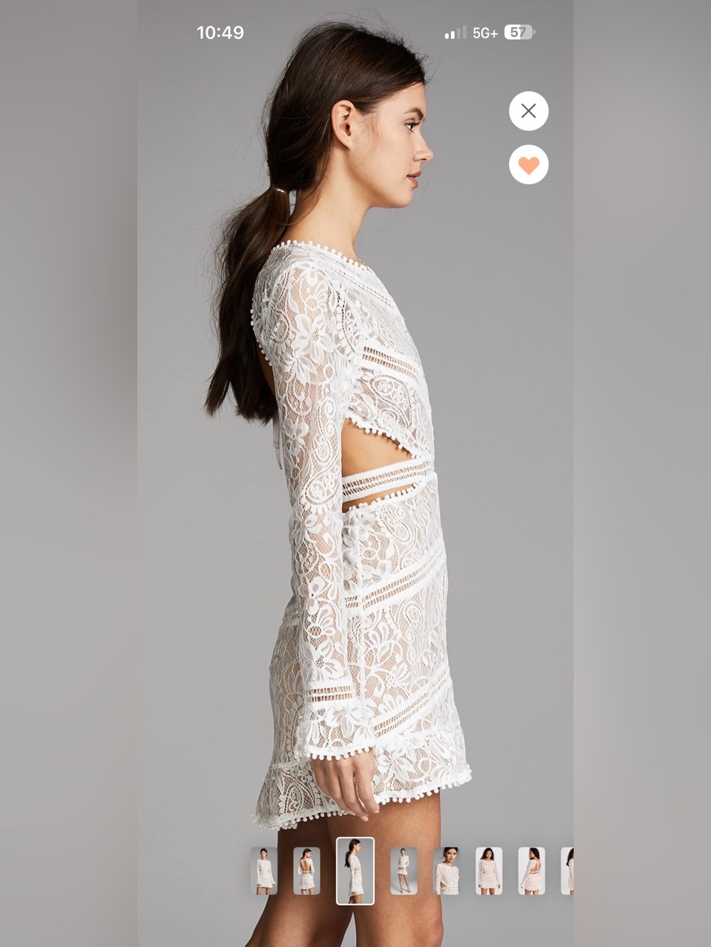 For Love And Lemons Emerie Cut out dress NWT Bride/Graduation - Picture 2 of 12